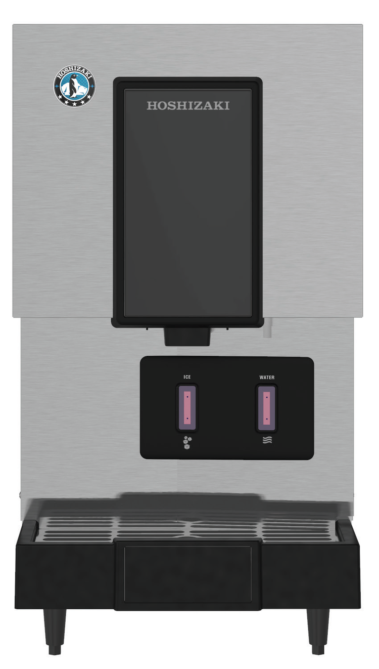 Product image #2 for Hoshizaki Opti-Serve DCM-271BAK-OS Countertop Touchless Air-Cooled Cubelet Ice Maker and Water Dispenser