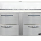 Thumbnail image #2 for Continental Refrigerator SW60N16C-D 60-Inch Two-Section Refrigerated Sandwich Prep Table, 4 Drawers, 16-Pan Capacity
