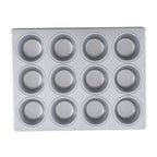 Thumbnail image #1 for TableCraft Products 12472 12-Cup Aluminized Steel Muffin/Cupcake Pan with Silicone-Glazed Nonstick Coating Case of 12