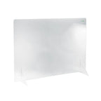 Thumbnail image #1 for CAC China SHLD-4832N Self-Standing Acrylic Countertop Sneeze Guard, 48"W x 32"H, Clear, Without Window