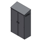 Thumbnail image #3 for Winholt Equipment STCT-HD2450.5H84-MPSL-ST-KT Stainless Steel Mop Sink Cabinet, 24"W x 50.5"L x 84"H, 4 Shelves, 2 Hinged Doors
