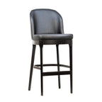 Thumbnail image #1 for G & A Commercial Seating Cava 9686-BL Upholstered Commercial Bar Stool with Back, European Beechwood Frame, Black Vinyl