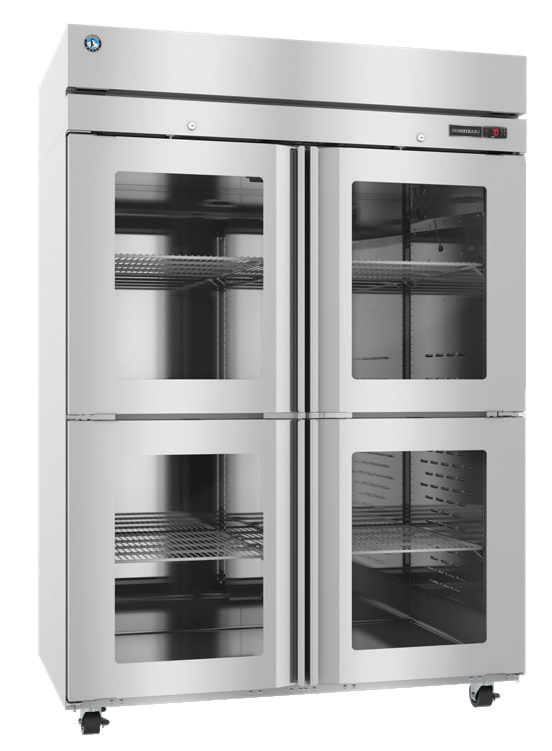 Product image #2 for Hoshizaki Steelheart HC2A-HGE Two-Section Heated Holding Cabinet with Half Glass Doors, 49.5 Cu. Ft.
