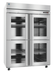 Thumbnail image #2 for Hoshizaki Steelheart HC2A-HGE Two-Section Heated Holding Cabinet with Half Glass Doors, 49.5 Cu. Ft.