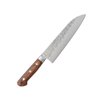 Thumbnail image #1 for Korin Togiharu HTO-HDSA-180 7" Hammered Damascus Santoku Knife, Forged VG-10 Stainless Steel Blade, Hardwood Handle
