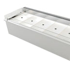 Thumbnail image #1 for RPI Industries Vienna VIAP6-0-R-SC-AT Drop-In 6-Pan Cold Food Well with Tower, Self-Contained Refrigeration, Stainless Steel