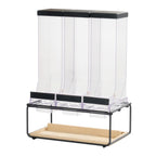 Thumbnail image #2 for Cal-Mil Logan 25205-3-93 Countertop Cereal Dispenser, 3 Pull & Serve Dispensers, Rectangular, Metal Base, Wire Accents & Birch Wood