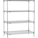 Thumbnail image #1 for Metro Super Erecta SA-2148C-63-S4 Super Adjustable Wire Stationary Starter Shelving Unit, 48"W x 21"D x 63"H, 800 lb. capacity per shelf, 2000 lb.