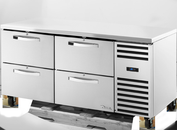 Product image #5 for True SPEC Series 67-1/4-Inch 2-Section Deep Undercounter Refrigerator with 4 Drawers