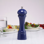 Thumbnail image #2 for Chef Specialties Autumn Hues 08751 Pepper Mill, 8" High, Wood, Cobalt Blue, Tempered Stainless Steel Gear