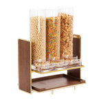 Thumbnail image #1 for Cal-Mil 22635-46 Cereal Dispenser, Pull & Serve, 375 cu. in. per Bin, Brass, 19-1/2"W x 12"D x 28-1/2"H