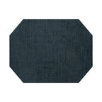 Thumbnail image #1 for Risch Rattan TABLEMATOCT-RATTAN 17X13 Octagonal Rattan Basket-Woven Table Mat, 17 x 13 in, Black Non-Skid Backing Case of 25