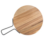 Thumbnail image #1 for TableCraft Products Industrial Collection™ 10080 Acacia Round Serving Paddle with Handle and Metal Banding, 12" Case of 6