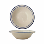 Thumbnail image #1 for International Tableware Danube DA-11 Ceramic Fruit / Monkey Dish, 5 oz, 4-3/4" Diameter, Blue Speckle & Rim Case of 3 Dozen