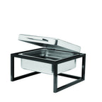 Thumbnail image #1 for Cardinal Cosmo by Abert FP057 Rectangular Stainless Steel Chafing Dish with Hinged Cover, Canned Heat