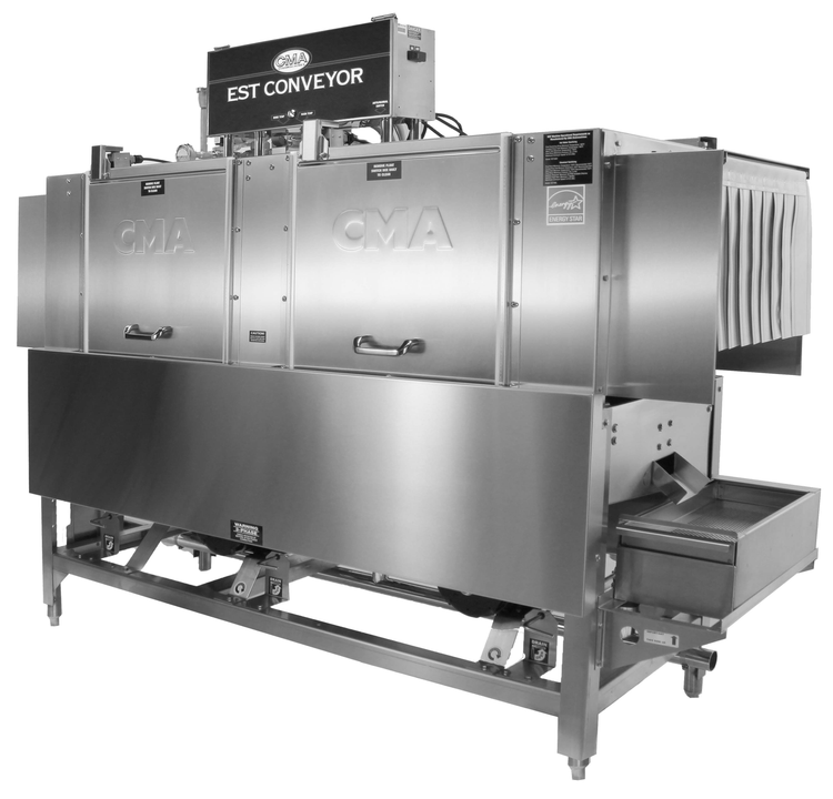 Product image #5 for CMA Dishmachines Energy Mizer EST-66 66-Inch High/Low Temp Left-to-Right Conveyor Dishwasher