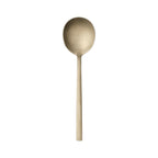 Thumbnail image #1 for Libbey Elexa Satin Or 763 016 7" 18/0 Stainless Steel Bouillon Spoon, Satin Champagne Gold Finish