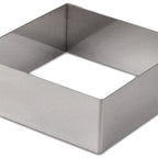 Thumbnail image #1 for JB Prince De Buyer M690 12 Square Stainless Steel Ring Mold, 4-5/7" x 4-5/7" x 1-7/10"H