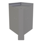 Thumbnail image #1 for Glastender, Inc. Elevation E-CIW-60 Underbar Inside Wedge Corner Drainboard, 60° Angle, 24" Deep, Stainless Steel, No Legs