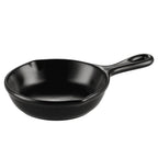 Thumbnail image #1 for CAC China Festiware T-FP24-BLK Ceramic Fry Pan Server, 24 oz, Black, with Handle 1 Dozen