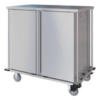 Thumbnail image #1 for Dinex TQ DXPTQC2T2DPT32 Pass-Thru Meal Delivery Cart, 2-Door, 2-Compartment, 32-Tray Capacity, Stainless Steel