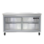 Thumbnail image #1 for Continental Refrigerator SW60NSGD 60-Inch Two-Section Worktop Display Refrigerator with Sliding Glass Doors and Stainless Steel Flat Top