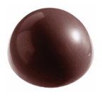 Thumbnail image #1 for Matfer Bourgeat 380153 Polycarbonate Chocolate Mold, Half-Sphere, 12 per Sheet, 1"H x 2" Diameter, Transparent