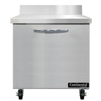 Thumbnail image #1 for Continental Refrigerator SW32NBS 32" 1-Door Worktop Refrigerator, 1-Section, Stainless Steel Top, 5 1/2" Backsplash