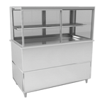 Thumbnail image #1 for RPI Industries Vienna VICD3-20-R-SQ-SC-SD Self-Service Cold Display Case, 44-3/8" W, Bottom-Mount Self-Contained Refrigeration