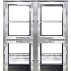 Thumbnail image #1 for Continental Refrigerator Designer Line D2RNPTHD-GD-GD Two-Section Pass-Through Reach-In Refrigerator, Self-Contained, Half-Height Glass Doors