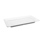 Thumbnail image #1 for Steelite Delfin, Supermarket DFTRC2112AS020 Rectangular Melamine Bakery Display Tray, White, 21" x 12" x 1-1/2"
