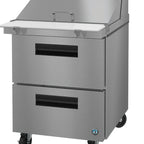 Thumbnail image #5 for Hoshizaki Steelheart SR27B-12MD2 27-Inch One-Section Mega Top Prep Refrigerator, 2 Drawers, 12-Pan Rail, Stainless Steel, Self-Contained
