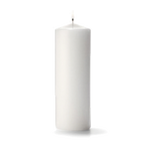 Thumbnail image #1 for Hollowick/Steelite Select Wax P3X9W-12 White Pillar Candle, 9"H x 3" Diameter