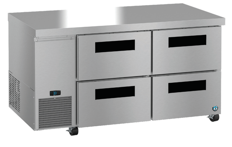 Product image #5 for Hoshizaki Steelheart ULR60B-D4 Two-Section 60-Inch Undercounter Refrigerator with Four Drawers, Side Mount