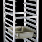 Thumbnail image #4 for New Age 1505 Full-Height Open-Sided End-Loading Aluminum Steam Table Pan Rack, 20-Pan, 3-Inch Spacing, 5-Inch Stem Casters