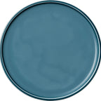 Thumbnail image #1 for Libbey Playground - Companion 9251224E Porcelain Coupe Plate, 9-3/8-Inch Round, Flat Edge, Petrol Blue