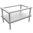 Thumbnail image #1 for Venancio USA ESL48 48" Stainless Steel Equipment Stand with Open Top, Undershelf and Adjustable Legs