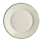 Thumbnail image #1 for Steelite International HL Ivory HL54263930 7-1/4" Round China Plate, Carolyn Styleline Green, Scalloped Edge Case of 3 Dozen