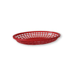 Thumbnail image #1 for Concasse MCCANR Fast Food Basket, Oval Plastic, Red, 10-1/4"W x 6-3/4"D x 2"H Case of 48