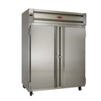 Thumbnail image #1 for Utility Refrigerator PT-F-50-SS-4S-4S-N-X Pass-Thru Freezer, 34 cu. ft., Two-Section, Remote Refrigeration, Solid Stainless Steel Half Doors