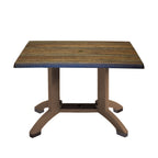 Thumbnail image #1 for Grosfillex Atlanta UT385816 Outdoor Rectangular Resin Table, 48 x 32 x 28-2/5"H, Pedestal Base with Umbrella Hole