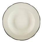 Thumbnail image #1 for Vertex China California CSCB-3 10 oz Round China Soup Bowl with Rim, 9-inch, Black Line Case of 2 Dozen