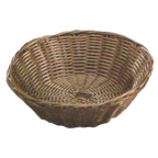 Thumbnail image #1 for TableCraft Products 1475 Round Fast Food Basket, 8-1/2" Diameter x 2-1/4" High, Hand-Woven Polypropylene, Brown Case of 12