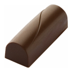 Thumbnail image #1 for Matfer Bourgeat 383408 Polycarbonate Comma Bullion Chocolate Mold, 24 per Sheet, 1-1/4 x 1/2 x 1/2 in