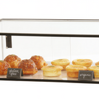Thumbnail image #1 for Cal-Mil Milo 23753-13 Countertop Pastry Display Case, 28"W x 17"D x 10"H, Acrylic & Metal, Straight Front, Sliding Doors