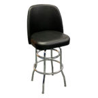 Thumbnail image #1 for ATSMFG ATS AT&S-SR-5J-ATT MFG Jumbo Swivel Bar Stool with Upholstered Bucket Seat, 30-Inch Seat, Double-Ring Base, Black Vinyl