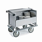 Thumbnail image #1 for Lakeside Manufacturing Store 'N' Carry 705 Dish Rack Dolly, Single Shelf, 16-1/4" Maximum Plate Size, Stainless Steel Base & Dividers