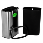 Thumbnail image #2 for Alpine Industries ALP470-40L-CO 10.5 Gallon Stainless Steel Compost Can, Open Top, Rectangular