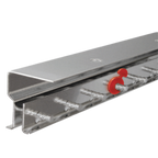 Thumbnail image #1 for Curtron Products QSD-8-50-UM-LC-OES-60X96 Industrial Strip Door Kit, 60 x 96 in, 8 in x .080 in Clear PVC Strips, Orange End Strips