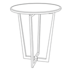 Thumbnail image #1 for Eastern Tabletop C752R LED-Lit Round Cocktail Table, 36" Diameter x 41"H, Laminate-Covered Wood Top with Stainless Steel Edge